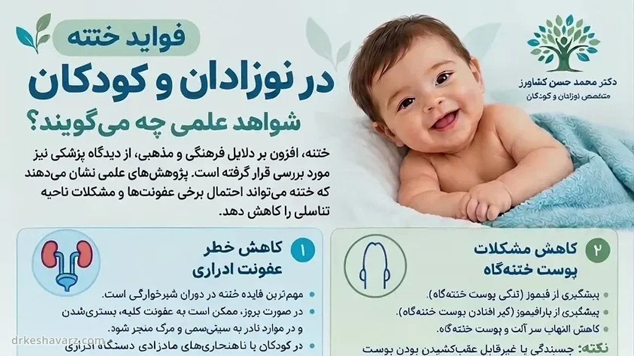 فواید ختنه در نوزادان و کودکان؛ شواهد علمی — دکتر کشاورز